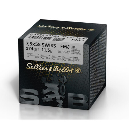 S&B 7,5x55 FMJl 174 grs.