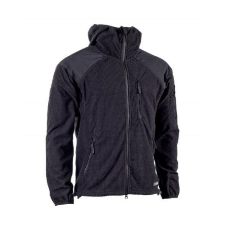 Fleece Hoodie-Jacke Delta schwarz